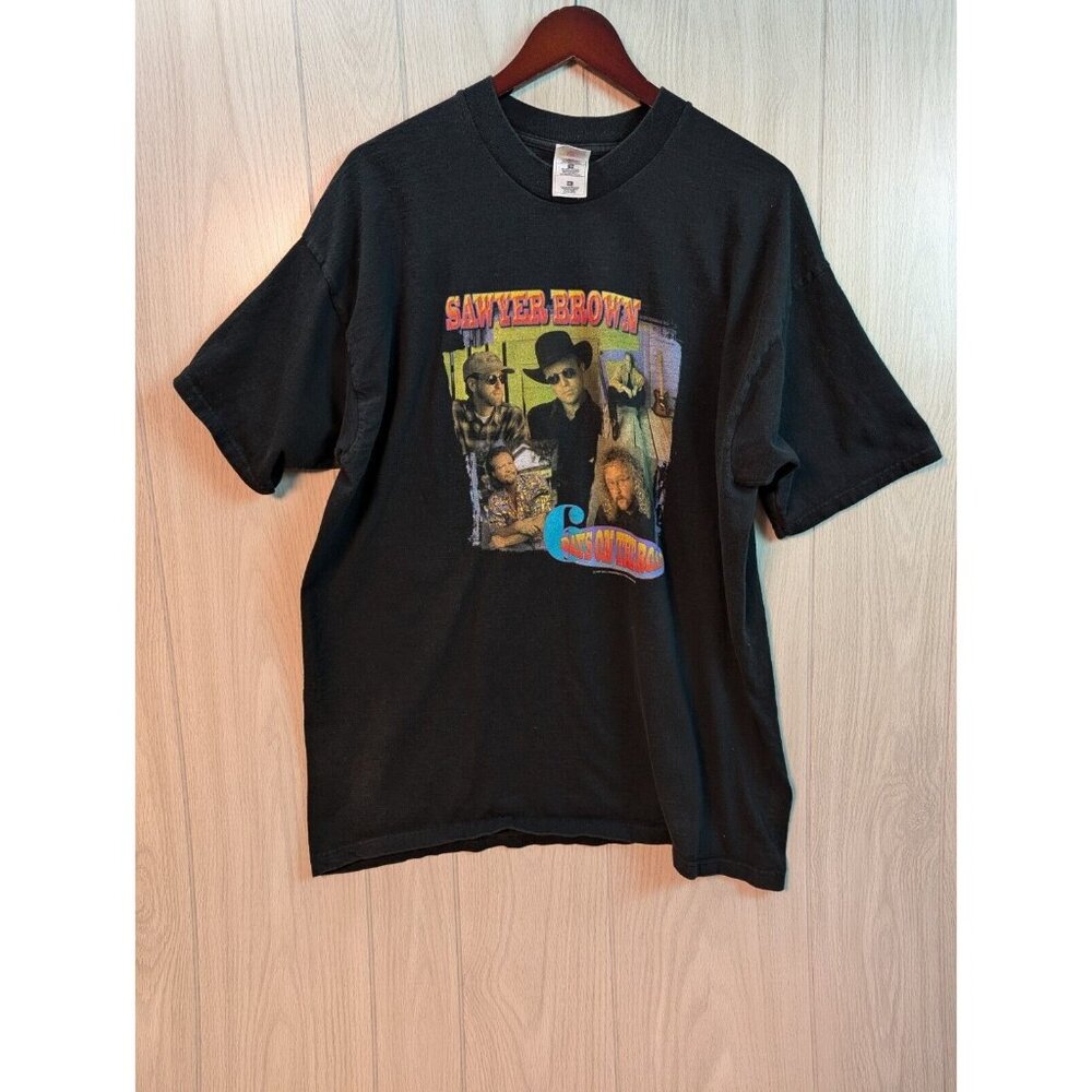 Vintage 1997 Sawyer Brown Days On The Road  Graphic T-Shirt Sz 2XL USA Made